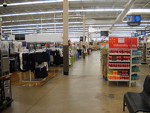 English: Inside the Walmart (still branded as ...