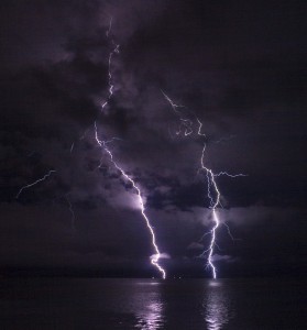 Lightning on the Columbia River