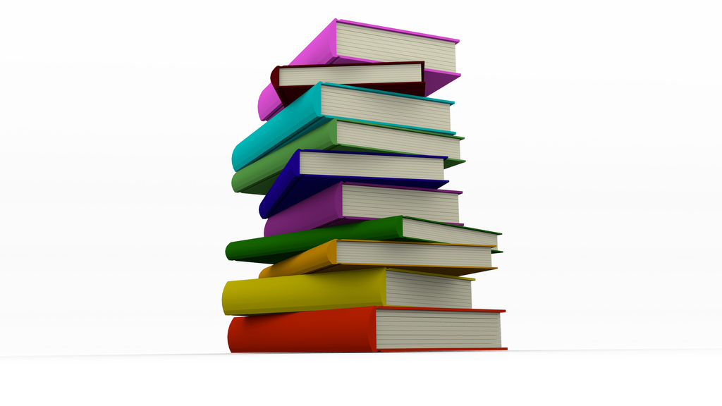 Colorful Books Stacked (Blender)