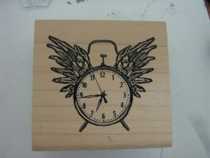 clock with wings